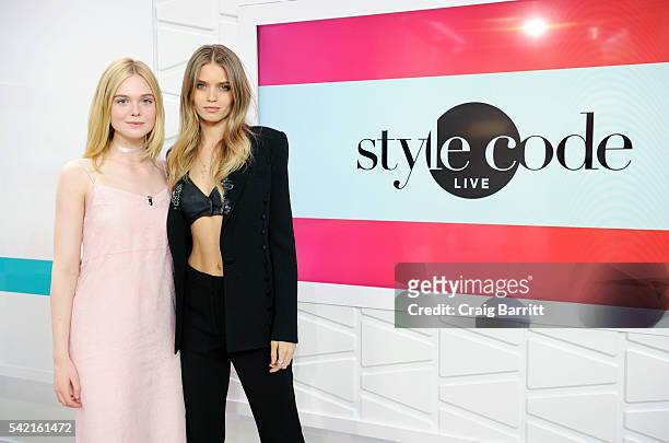 Elle Fanning and Abbey Lee appear on Amazon's Style Code Live on June 22, 2016 in New York City.