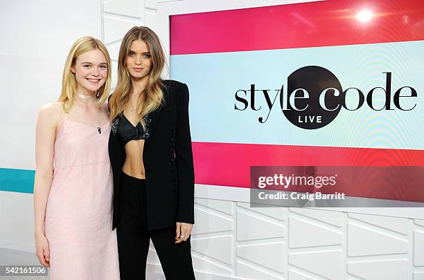 Elle Fanning and Abbey Lee appear on Amazon's Style Code Live on June 22, 2016 in New York City.
