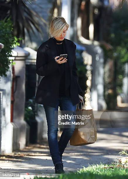 Lara Worthington pictured out and about in Surry Hills running errands on May 5, 2016 in Sydney, Australia.