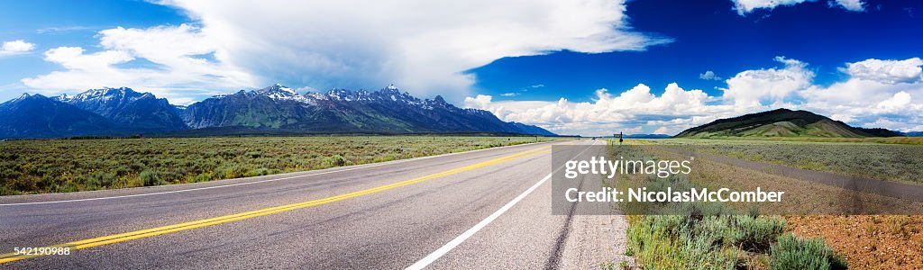 Highway 89 Panorama im Wyoming USA, im der Nähe von Grand-Teton Nationalpark