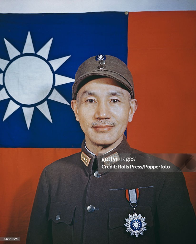 Captain Shek Portrait of Chinese political and military leader, Chiang Kai-shek ...