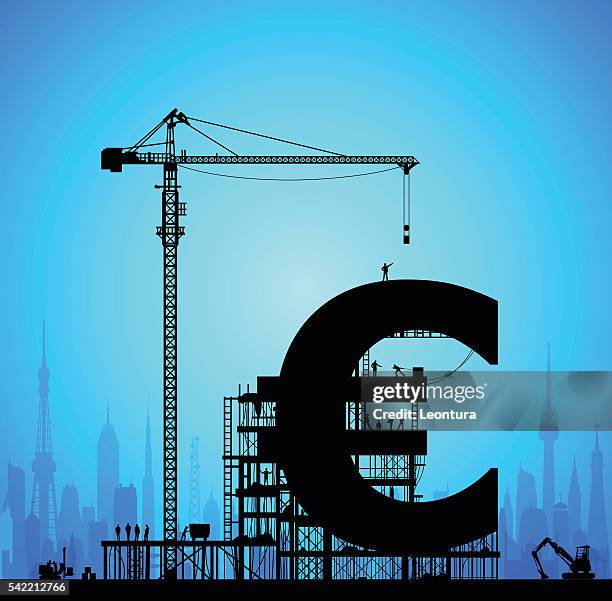 making euros - brexit stock illustrations