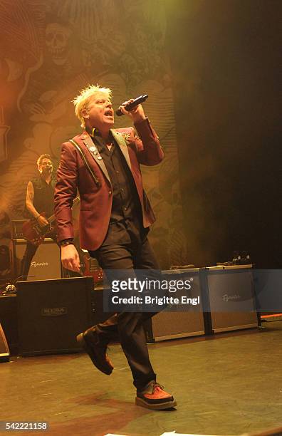 Dexter Holland of The Offspring performs on stage at Eventim Appollo on June 22, 2016 in London, England.