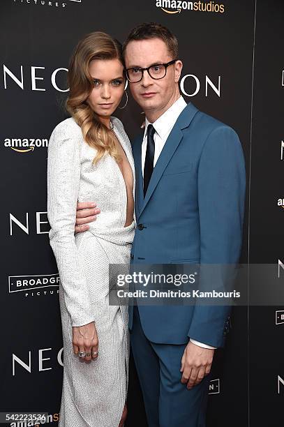 Abbey Lee and Nicolas Winding Refn attend "The Neon Demon" New York Premiere at Metrograph on June 22, 2016 in New York City.