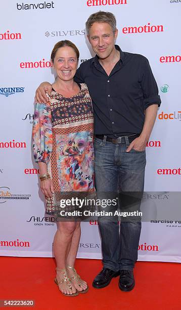 Andreas Brucker and Annette Heinrich attend the Emotion Award at Laeiszhalle on June 22, 2016 in Hamburg, Germany.