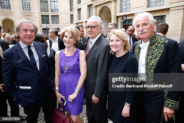 Architect Jean-Michel Wilmotte, Edva Serre Salomon, Chef Alain Ducasse, President of Versailles Castle Catherine Pegard and Member of "Academie des...