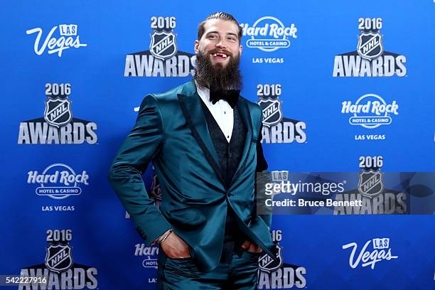 Brent Burns of the San Jose Sharks attends the 2016 NHL Awards at the Hard Rock Hotel & Casino on June 22, 2016 in Las Vegas, Nevada.