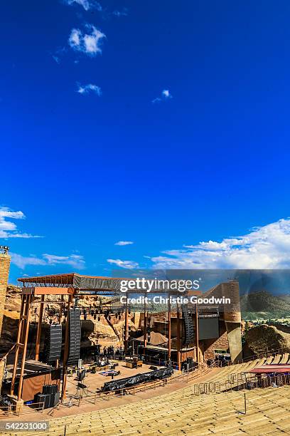 Red Rocks Morrison. View General view of Red Rocks Amphitheatre on 31 August 2014 in Morrison ...