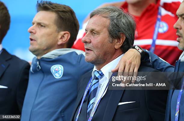 Jan Kozak manager of Slovakia during the UEFA EURO 2016 Group B match between Slovakia v England at Stade Geoffroy-Guichard on June 20, 2016 in...