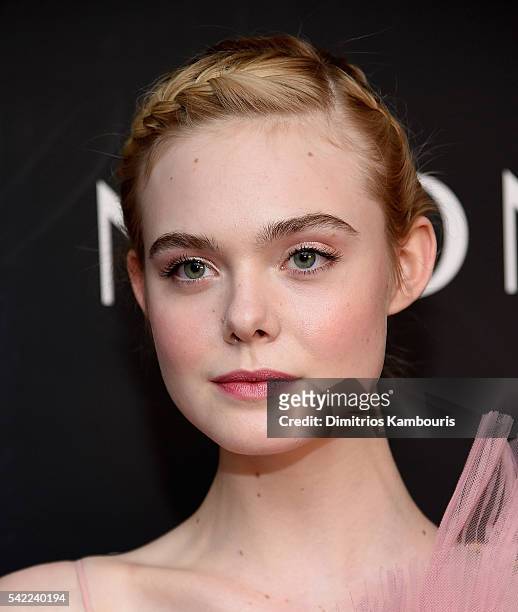Actress Elle Fanning attends the 'The Neon Demon' New York Premiere at Metrograph on June 22, 2016 in New York City.
