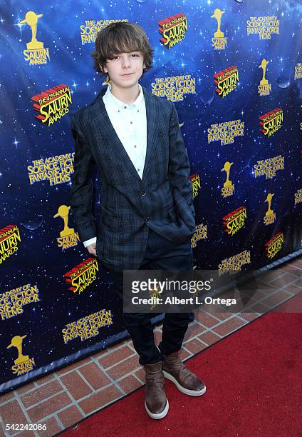 Actor Max Charles attends the 42nd annual Saturn Awards at The Castaway on June 22, 2016 in Burbank, California.