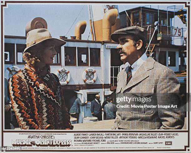 Actors Sean Connery and Vanessa Redgrave appear on the poster for the film 'Murder On The Orient Express', based on the novel by Agatha Christie,...