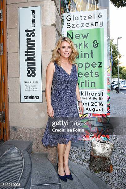 German actress Cosima von Borsody attend the 'Glatzel & Szczesny - New York & Saint Tropez meets Berlin' Exhibition Preview at Sankthorst Department...