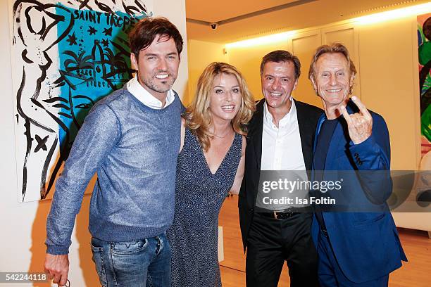 Opera singer Tobey Wilson, german actress Cosima von Borsody, photographic artist Georg Glatzel and businessman Winfried Rothermel attend the...