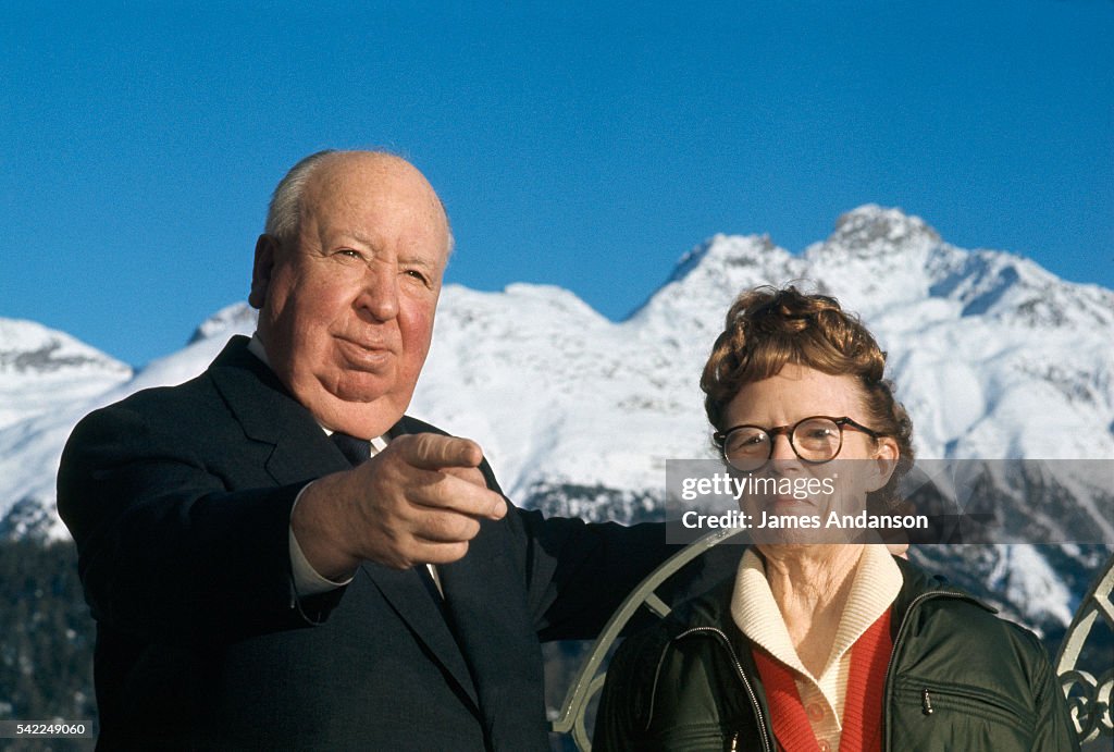Alfred Hitchcock and His Wife Alma