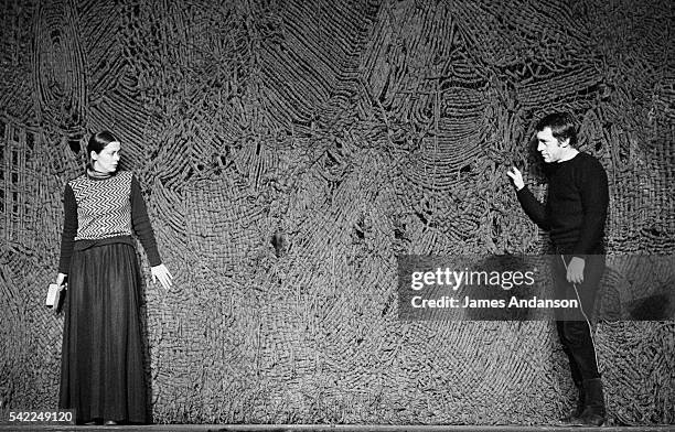 Vladimir Vysotsky , a Russian anti-establishment actor, poet, songwriter and singer in the Soviet Union, rehearses Shakespeare's Hamlet, directed by...