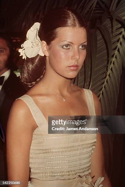 The young Princess Caroline of Monaco attends the 1974 Red Cross Ball.