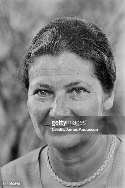 French Minister of Health Simone Veil on holiday in Bandol.