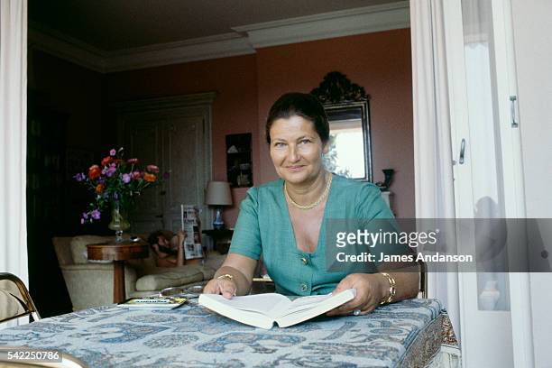 French Minister of Health Simone Veil on holiday in Bandol.