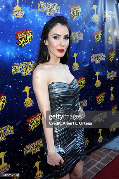 Actress Mandy Amano attends the 42nd annual Saturn Awards at The Castaway on June 22, 2016 in Burbank, California.