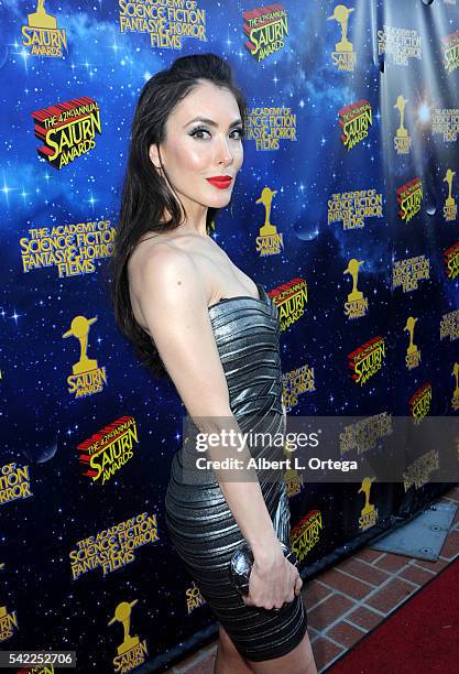 Actress Mandy Amano attends the 42nd annual Saturn Awards at The Castaway on June 22, 2016 in Burbank, California.