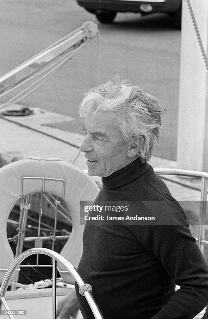 Herbert Von Karajan on Yacht Hélisara