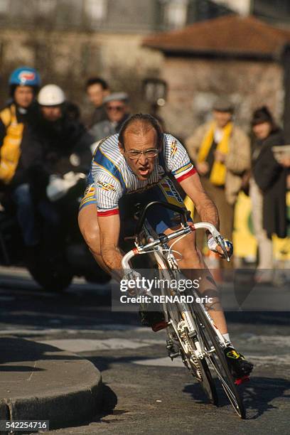 Laurent Fignon from France during the 1991 Paris-Nice.
