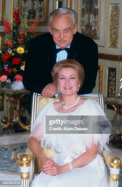 Prince Rainier and Princess Grace of Monaco celebrate their 25th wedding anniversary.