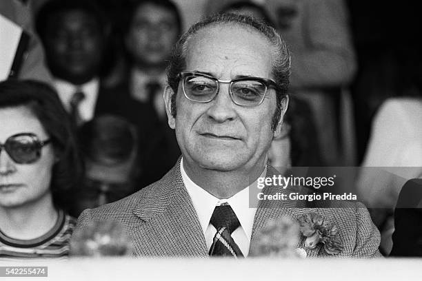Portuguese President Francisco da Costa Gomes attends an International Workers' Day demonstration on May 1st in Lisbon.