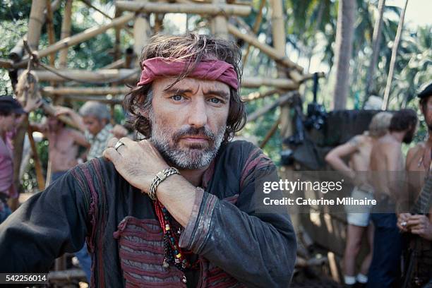 American actor Dennis Hopper on the set of the film Apocalypse Now, directed by Francis Ford Coppola and based on Joseph Conrad's novel Heart of...