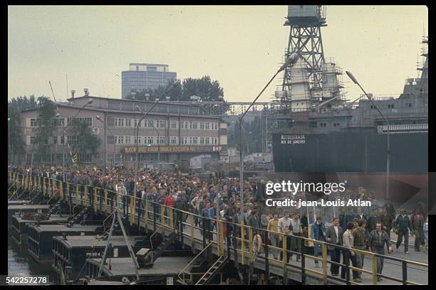 STRIKE AT GDANSK SHIPYARDS