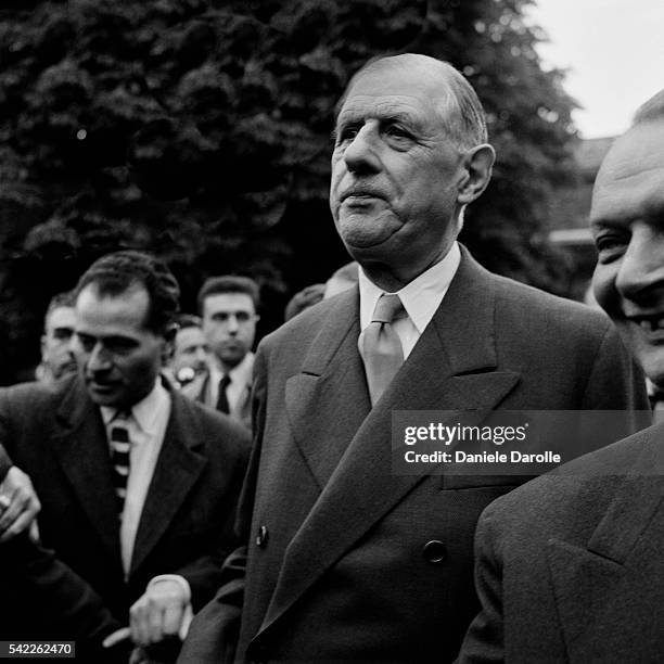 New Prime Minister Charles de Gaulle visits president René Coty. On 1 June 1958, French president Rene Coty asks Charles de Gaulle to became Premier...