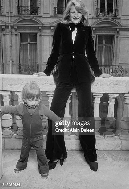British actress Charlotte Rampling and her son Barnaby, she had with actor Bryan Southcombe.