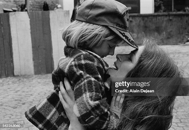 British actress Charlotte Rampling and her son Barnaby, she had with actor Bryan Southcombe.