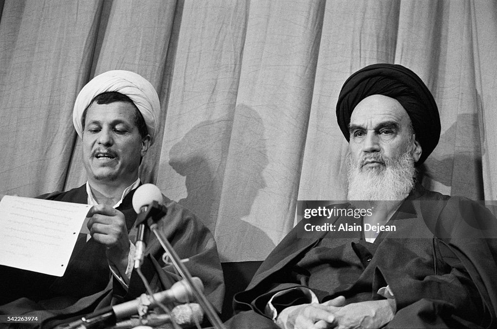 Ayatollah Khomeini with Ali Akbar Hashemi Rafsanjani