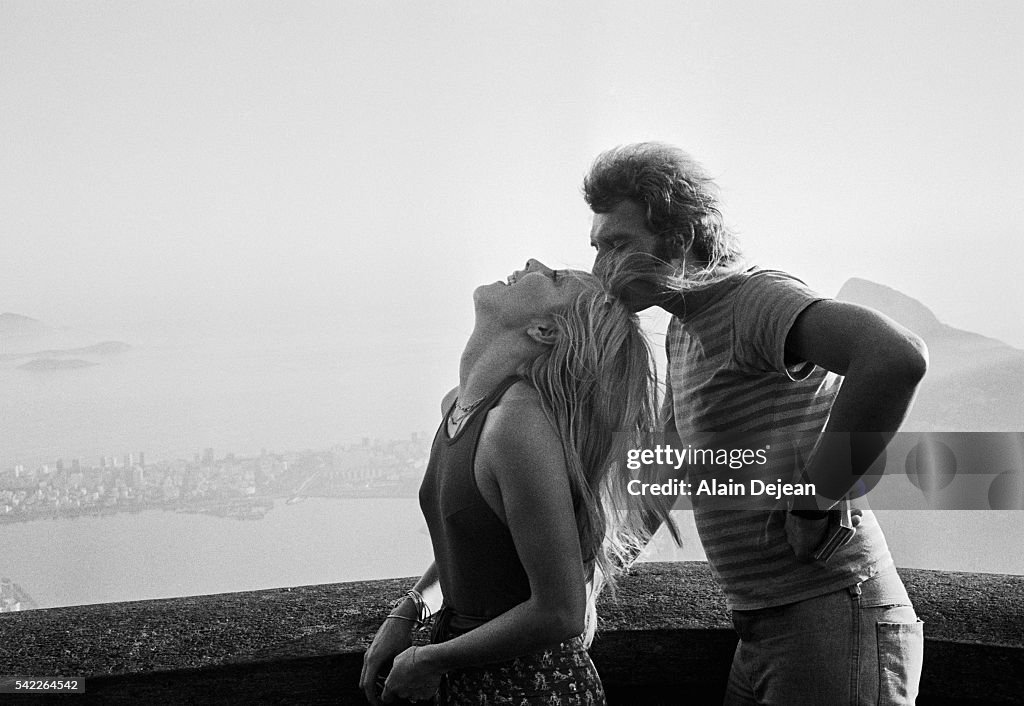 Sylvie Vartan and Johnny Hallyday in Rio de Janeiro