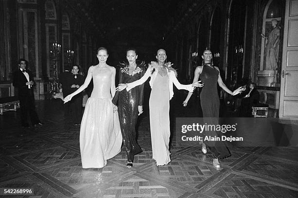 Gala night at the Opera of the Palace of Versailles, organized by French socialite Marie-Hélène de Rothschild.