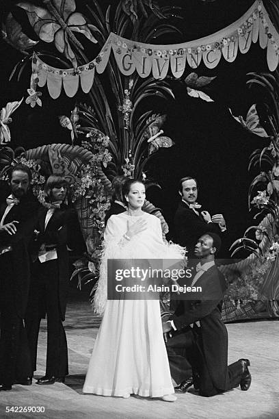 Gala night at the Opera of the Palace of Versailles, organized by French socialite Marie-Hélène de Rothschild.