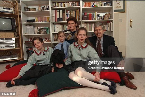 Prince Nicolas, Princess Margaretha and their children in their new residence.