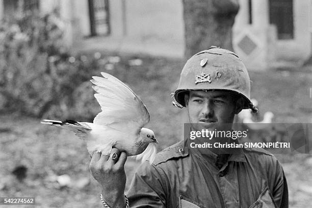 American GI during the Hue battle.