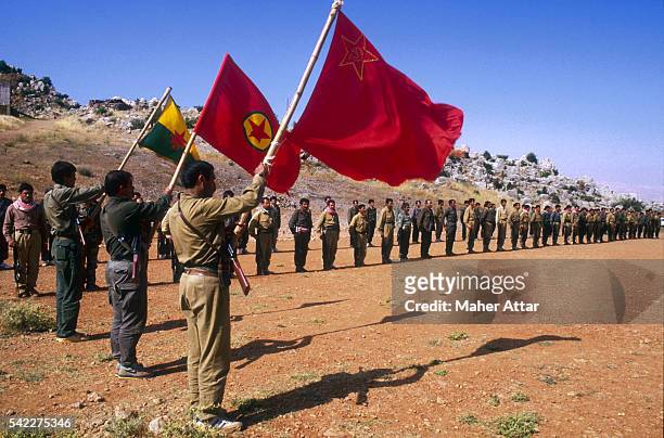 Soldiers at the Mahsun Korkmaz Academy military training camp. | Location: Lebanon.