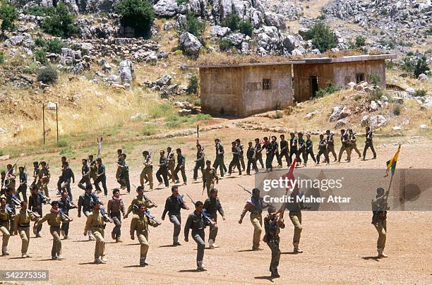 Soldiers at the Mahsun Korkmaz Academy military training camp. | Location: Lebanon.