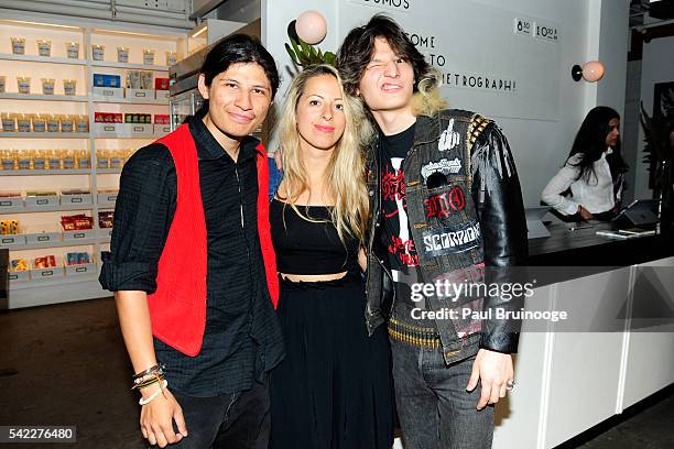 Mukunda Angulo, Crystal Moselle and Jagadisa Angulo attend New York Special Red Carpet Screening of THE NEON DEMON at The Metrograph on June 22, 2016...