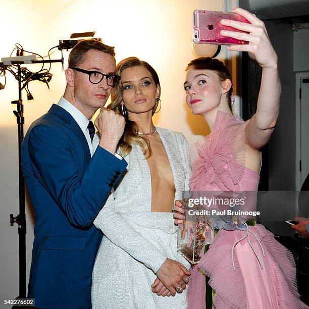 Nicolas Winding Refn, Abby Lee and Elle Fanning attend New York Special Red Carpet Screening of THE NEON DEMON at The Metrograph on June 22, 2016 in...