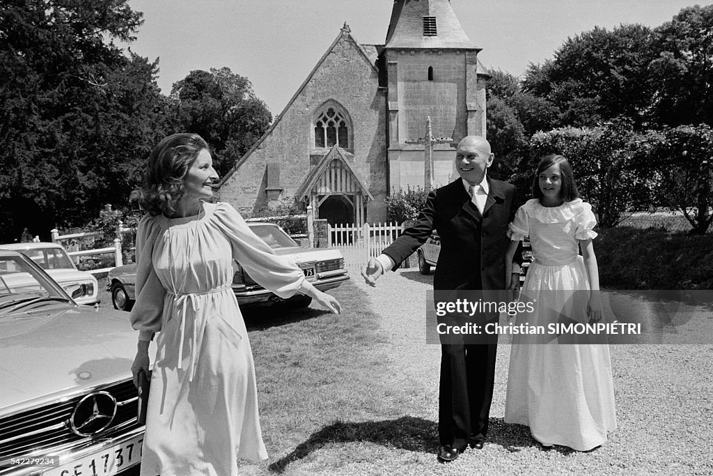 Yul Brynner and Family in Normandy