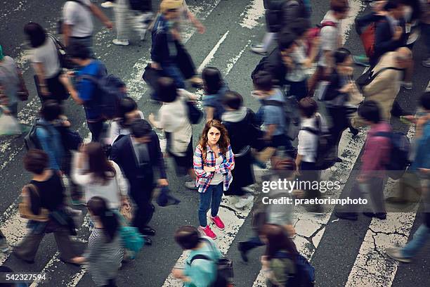 lost in japan - image focus technique stock pictures, royalty-free photos & images