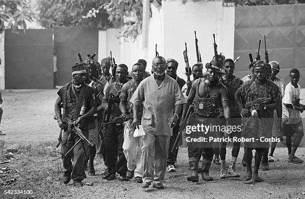 San Hinga Norman, leader of the Kamajor militia, which is currently assisting ECOMOG, the West African intervention force.