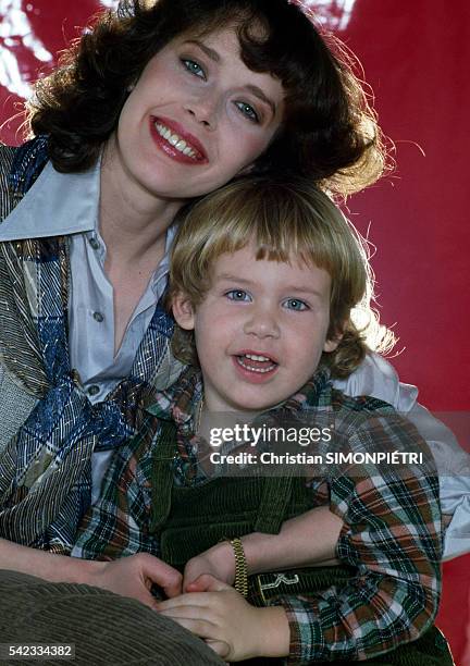 Dutch Actress Sylvia Kristel with Son Arthur