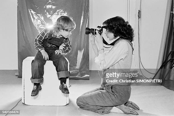Dutch Actress Sylvia Kristel with Son Arthur