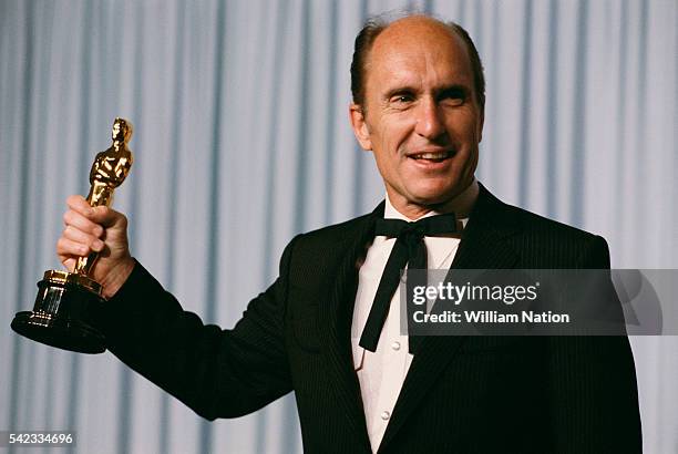 Robert Duval wins the Oscar for Best Actor for his performance in the film Tender Mercies at the 56th Academy Awards.